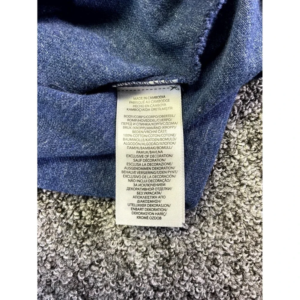 Polo Ralph Lauren Polo Shirt Mens Xl Blue Custom Slim Fit Side Slit Pony Logo